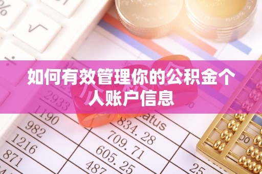 石城如何有效管理你的公积金个人账户信息